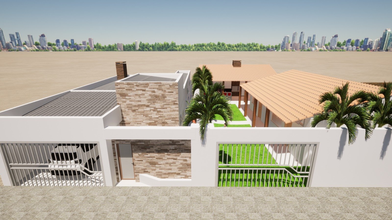 Perspectiva Aérea Residencial